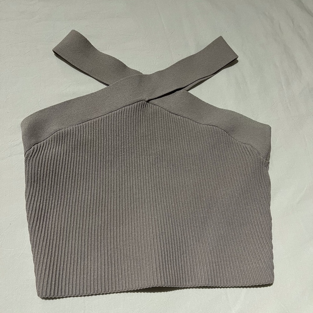 ARITZIA | Babaton Sculpt Knit Criss Cross Cropped Tank, M